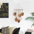 thumbnail image 7 of Dserhfy Wall Decor Large Boho Macrame Handmade Yarn Woven Wall Art Leaf Tapestry Wall Hanging with Faux Feathers for Home Decor, 7 of 7
