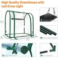 thumbnail image 3 of Mini Greenhouse Indoor with Grow Light, Small Tabletop Greenhouses Kit for Indoors, LED Plant Nursery with Timer & Zippered Door for Seed Starting, 27.2" L X 19.9" W X 27.2" H, 3 of 10