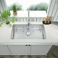 thumbnail image 3 of 32" Undermount Kitchen Sink and Pull-down Faucet Combo with Drain Assembly with Strainer, Protective Bottom Grid, All in One (32" x 18" x 9"), 3 of 6