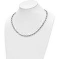 thumbnail image 2 of Sterling Silver Jbsp's Rhod-Plated Textured Fancy Link Necklace (18 X 5.5) Made In Italy qlf1226-18, 2 of 5
