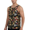 thumbnail image 2 of Fotbe Various Mushrooms Pattern Men's Quick Dry Workout Tank Top Gym Muscle Tee Fitness Bodybuilding Sleeveless T Shirt Breathable Workout Shirt-, 2 of 9