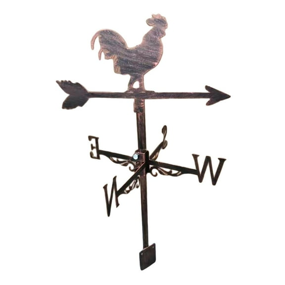 Stainless Metal Weathervane Roof Mount Weather Vane Barn Scene Ornament