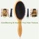 thumbnail image 5 of 3X Pelo Cepillo de Pelo de Cerdas de Cepillo con Pasadores de Nylon de Bambú Cepillo Desenredante Adición de Cepillos para Acondicionar Mejorar La Textura del Cabello, 5 of 9