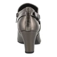 thumbnail image 5 of EASY STREET Womens Silver Cushioned Buckle Accent Freda Round Toe Block Heel Zip-Up Dress Shootie 8 W, 5 of 7