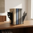 thumbnail image 4 of Unique Bargains 2Pcs Decorative Cartoon Metal Bookends Black Cat 3.9*1.2*5.9inch, 4 of 5