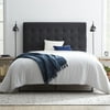 Gap Home Upholstered Square Tufted Headboard, King/Cal King, Charcoal