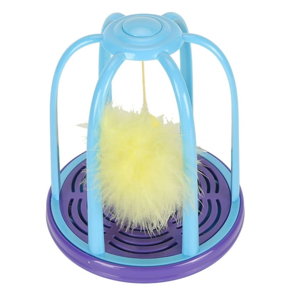 Bird Cage Cat Toy, Interactive Cat Bird Cage Squeaky Toy Electronic Colorful Bird Cat Toy For Kitten Cats Pets
