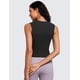 thumbnail image 2 of Remera CRZ YOGA sin mangas de cuello alto acanalada negra Talle S, 2 of 5