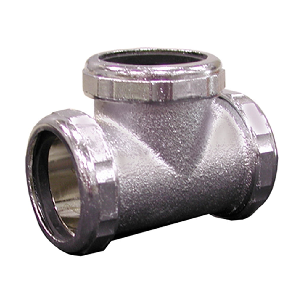 1/2" x 1/2" x 1/2" Chrome Plated Slip Joint Tee ,PartNo C74105