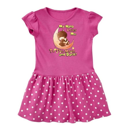 

Inktastic My Nana Loves Me To The Moon and Back Gift Baby Girl Dress