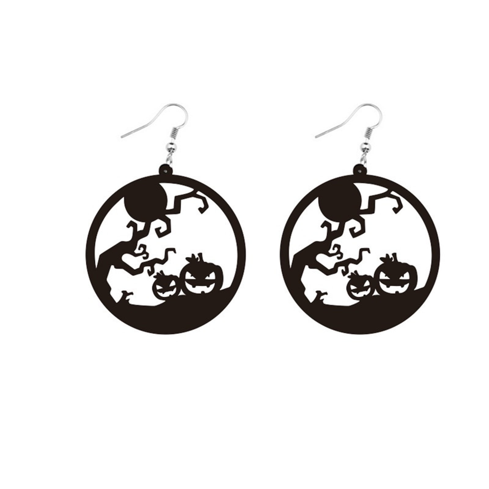 EQWLJWE Halloween Earrings for Women Pumpkin Spider Ghost Earrings