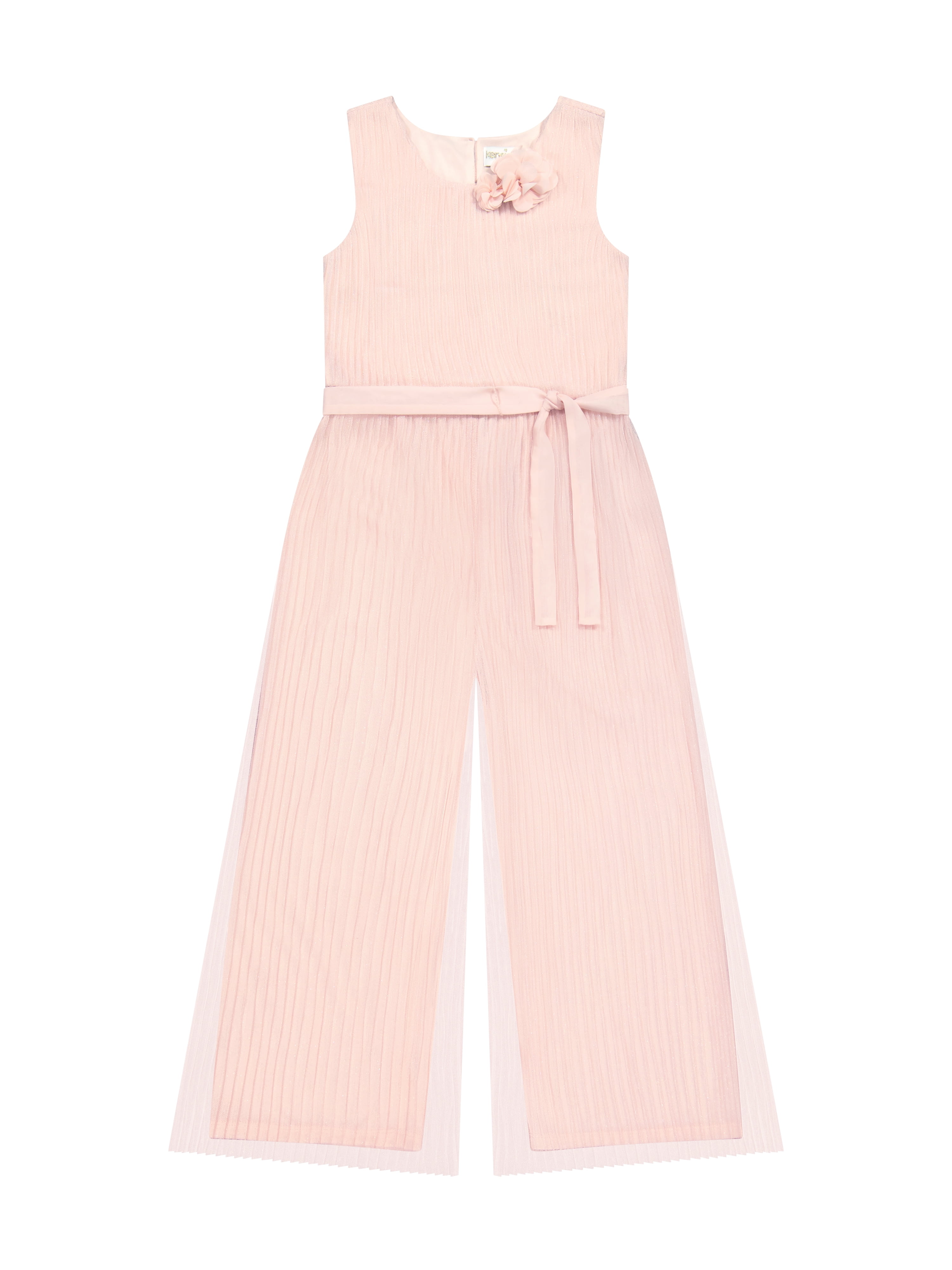 Kensie Girl Sleeveless Pleated Lurex Mesh Jumpsuit, Sizes 4-16