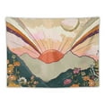 thumbnail image 5 of Creowell  Retro 70s 60s Groovy Tapestry Vintage Flowers Sun Rainbow Wall Tapestries, Aesthetic Sunrise Boho Wall Hanging Tapestry for Bedroom Classroom Home Room Wall Art Decor 50x40inch, 5 of 6