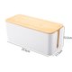 thumbnail image 4 of Caja de gestión de cables Caja de cables portátil a prueba de agua para oficina (S Bamboo White) Tmvgtek Libre de BPA, 4 of 9