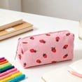 thumbnail image 5 of Beforeyayn Strawberry INS Style Pencil Bag, Adorable strawberry pencil case with large capacity, ideal for teen girls, school backpacks, and organized desk supplies., 5 of 6