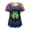 Dark Purple, variant on GEWSEY St. Patrick's Day Scrub Tops Women Cute V Neck Short Sleeve Green Shamrocks Printed Nurse Holiday Working Uniforms (Army Green, XL)