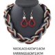 thumbnail image 3 of Collar con colgante de MMonesu, dorado y negro, con diseño de cable hueco trenzado, con babero grande, gargantilla gruesa, collar tribal nacional, joyería para vestido de graduación para mujer., 3 of 4