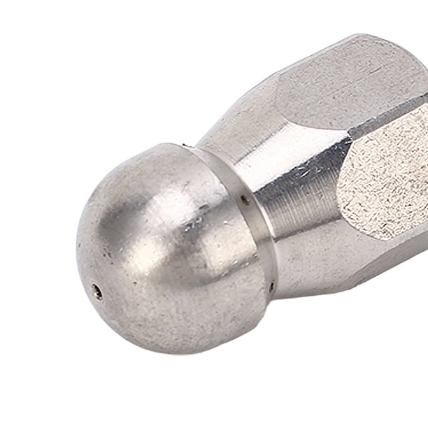 Boquilla de limpieza de tuberías, lavadora de alta presión de 5000 PSI Boquilla de chorro de acero inoxidable Boquilla de lavadora de alta presión Claridad notable Jadeshay A
