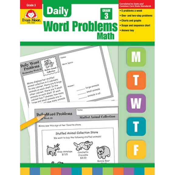 Pre-Owned Daily Word Problems Grade 3 (Paperback) 1557998159 9781557998156