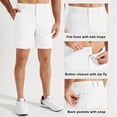 thumbnail image 4 of MASKERT Men Golf Shorts-7" Lightweight Casual Shorts Flat Front Hybrid Work Dress Short Quick Dry, 4 of 9