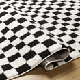 thumbnail image 4 of Mark&Day Area Rugs, 9x12 Ilea Modern Black/Ivory Checkered Rug, Ivory Black Carpet for Living Room, Bedroom or Kitchen (9'2" x 12'), 4 of 6