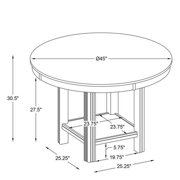 Powell Isla 45 Round Dining Table with Shelf, Espresso