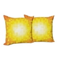 thumbnail image 6 of Ambesonne Yellow Throw Pillow Cover 2 Pack, Retro Pixel Art Squares, 24", Orange Yellow, 6 of 6