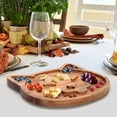 thumbnail image 3 of Funny Wooden Charcuterie Board Cute Cat Cheese Boards Cookie Plate for Kitchen Decor Unique Acacia Wood Serving Dish Cake Christmas Charcuterie Board for Women Gifts Dessert Platter Dinner Plates, 3 of 7