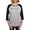 Heather/Black, variant on - Delta Chi Logo Red Long Sleeve T Shirt - Womens Baseball Tee