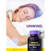 Melatonin 12 mg | 300 Tablets for Men and Women | Berry Flavor | by Carlyle
