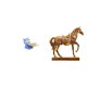 thumbnail image 1 of Bandeja con escultura moderna de gato y caballo en resina, ideal para decorar el hogar, la oficina, la mesa de comedor, o cualquier espacio, 1 of 8
