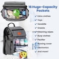 thumbnail image 3 of PILLANI Baby Diaper Bag Backpack - Large Bag for Boys & Girls, Waterproof Diaper Backpack - Travel Diaper Bags w/Changing Pad, Baby Registry Search & Shower Gifts - Essentials Must Haves Newborn Stuf, 3 of 8