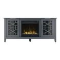 thumbnail image 6 of Twin Star Home Elmhurst Fireplace TV Stand for TVs up to 60" with ClassicFlame Technology & Glass Doors, Cool Gray, 6 of 7