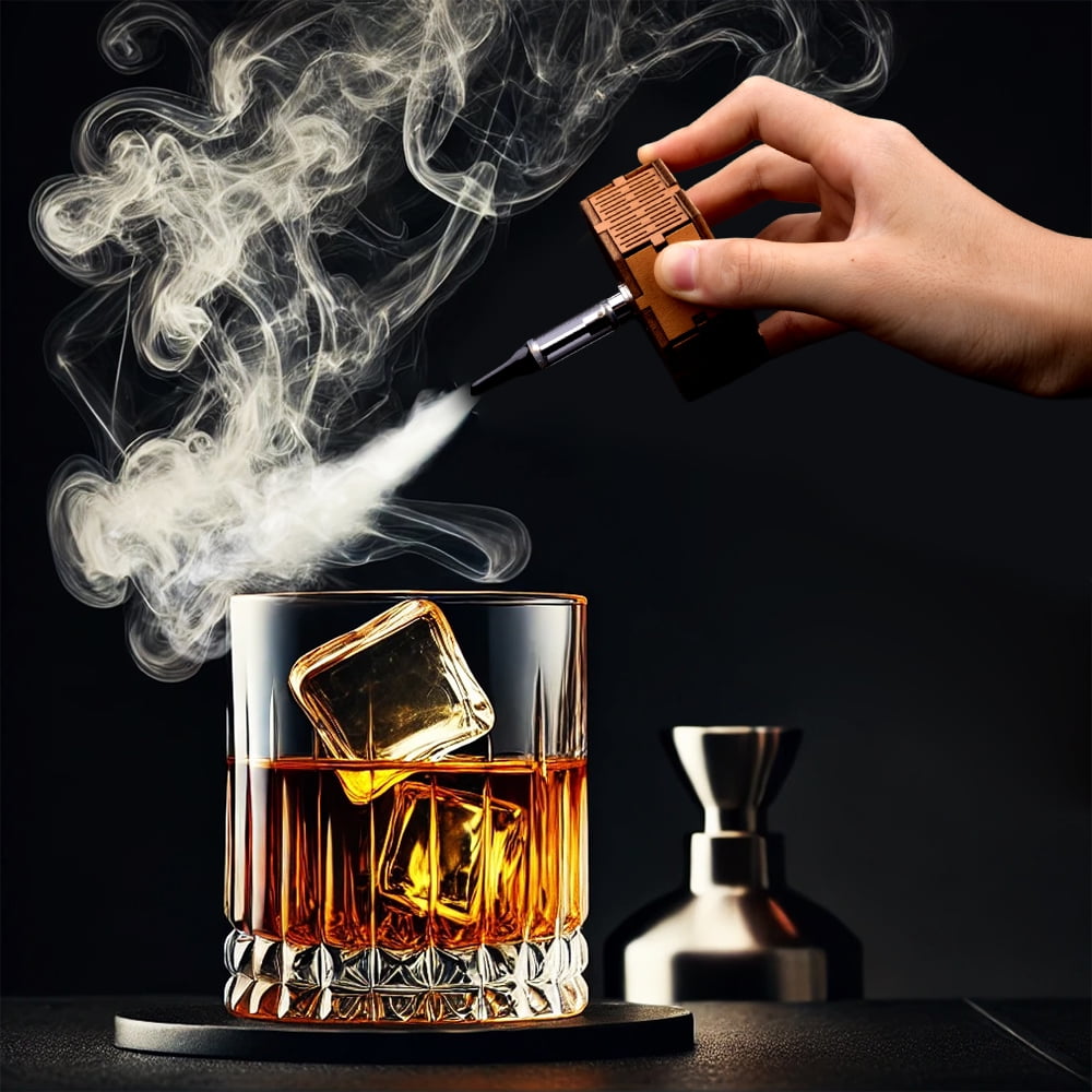 Wooden Smoke Machine Handmade Rechargeable Remote Control Mini Fog Machine Suitable for Photography Role Playing Smoke Machine Commercial Photography Outdoor Activities Party