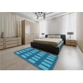 thumbnail image 5 of Ahgly Company Machine Washable Indoor Rectangle Transitional Blue Area Rugs, 5' x 8', 5 of 7
