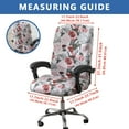 thumbnail image 3 of Printed Computer Chair Slipcover Stretch Office Chair Covers Durable Zipper Stretch Computer Desk Chair Cover Gaming Chair Covers Universal Desk Rotating Chair Slipcovers, 3 of 6