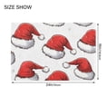 thumbnail image 4 of Yayeee Bath Rug for Bathroom Floor Non Slip Rectangle Fluffy Soft Absorbent Mat, 16"x24", Red Santa Hats Pattern, 4 of 7