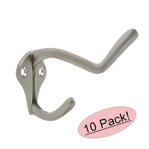 Cosmas 32188SN Satin Nickel Coat & Hat Hook - 10 Pack