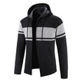 thumbnail image 4 of Lilgiuy Men's Autumn And Winter Stand Collar Sweater Casual Fleece Jacket Black Fall Clothes for 2022 Spring Winter, 4 of 5