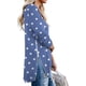 thumbnail image 3 of Mujer Tops Manga larga Cuello en V Ropa de niña Cremallera lateral Dividir Suéter femenino informal suelto, Azul, XXL Advancent AP003996-23, 3 of 6