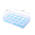 thumbnail image 4 of Rejilla de almacenamiento de 15 compartimentos de rejilla para huevos de plástico con dispensador de tapa organizador de nevera Ndcxsfigh Libre de BPA, 4 of 8