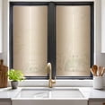 thumbnail image 3 of Beige Ombre Window Privacy Film, Modern Gradient Abstract Art Static Cling UV Sun Blocking Tint Film Heat Control Windows Films for Bedroom Bathroom, Window Stickers 17.7"x39.3", 3 of 8
