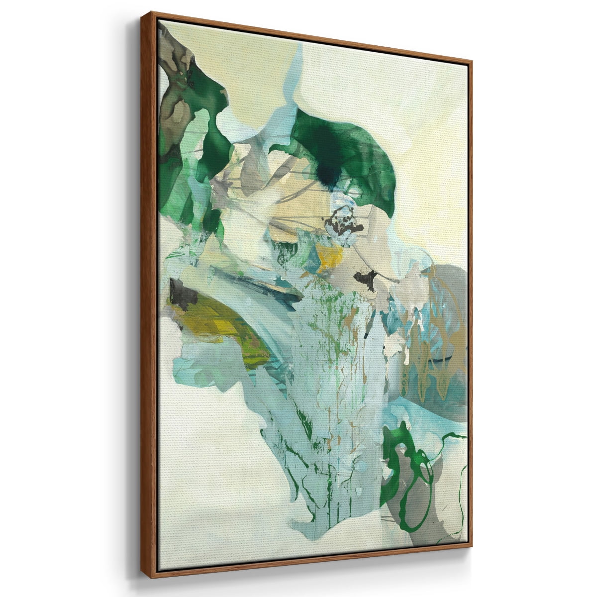 Ivy Framed Premium Gallery Wrapped Canvas - Ready to Hang - 27 x 41 - Walnut Floating Frame