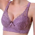 thumbnail image 2 of Ropa interior fina de copa completa, sujetador pequeño de talla grande, sujetador de encaje ajustable sin aros para mujer, cubierta de pecho, sujetadores de encaje de talla grande Deng Xun unisex, 2 of 2