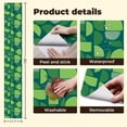 thumbnail image 5 of Peel and Stick Wallpaper Abstract Green Geometric Circles Organic Shapes Wall Mural 17.7in x 9.8ft Self Adhesive Removable Wall Paper Renter Friendly Wallpaper for Nursery Bedroom Cabinets, 5 of 8