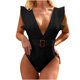 thumbnail image 2 of Trajes de baño para mujer, Trajes de baño para mujer Moda femenina Color liso Cómodo Holgado Sin mangas Top Blusa Traje de baño casual para mujer, 2 of 9
