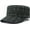 Green, variant on Men's Cadet Army Cap Vintage Military Hat Plaid Pattern Flat Top Cap