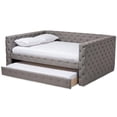 thumbnail image 3 of Bowery Hill Tufted Queen Daybed with Trundle in Grey, 3 of 11