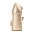 thumbnail image 4 of Journee Womens Isadorah Mary Jane Mid Block Heel Square Toe Pumps, Widths Available, 4 of 10