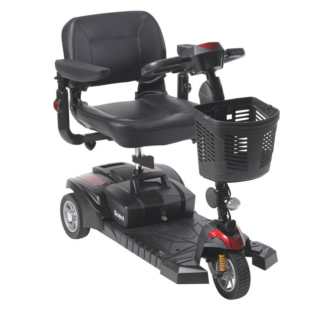 Drive Medical Scout DST 3Wheel Travel Scooter with Peace of Mind Protection Included Walmart